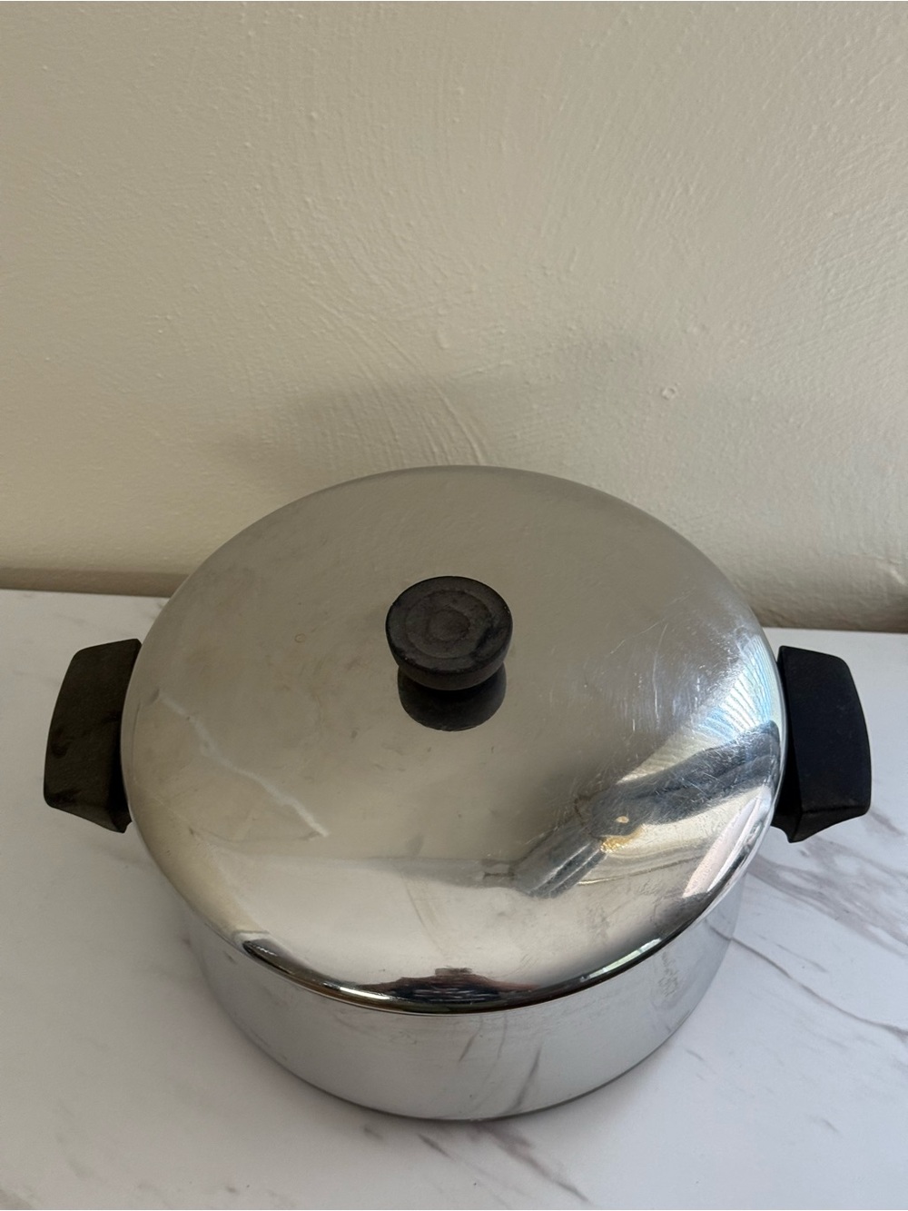 Vintage Revere Ware 4 Quart Stock Pot With Lid, Made in USA